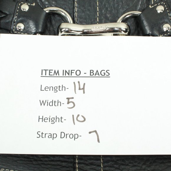 Coach Hamptons Black Pebbled Leather Braided Belt Purse Shoulder Handbag - Picture 12 of 12